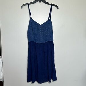 Staring at‎ Stars Urban Outfitters spaghetti strap mini dress blue large